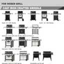 7672 Flat Top Crafted Griddle Replacement for Weber Genesis E-325S EX-325S SX-325S 2022 Griddle Grill Parts Genesis II 300 II 400 Plates Spirit E210 E310 E325 Frame Smokefire EX4 EX6 Replacement Part