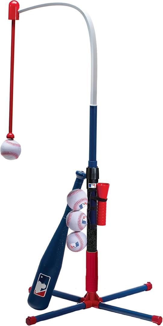 Franklin Sports Grow-with-Me Kids Baseball Batting Tee + Stand Set for Youth + Toddlers - Youth Baseball, Softball + Teeball Hitting Tee Set for Boys + Girls, One Size