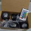 RGB Pond Lights with Timer, LED Underwater Submersible Colorful Landscape Spotlights, 98ft Remote Control IP68 Waterproof Fountain Lights for Fish Aquarium Tank Garden Yard Pool (Set of 3)