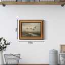 Gold Framed Wall Art Vintage Wall Decor Flying Duck Canvas Art Prints Wildlife Paintings Hunting Pictures Countryside Artwork for Bedroom Living Room 8x10in
