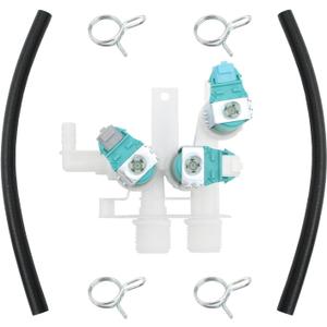 CHIHIOL W10599356 W10509710 Washer Water Valve Replacement Compatible with Whirlpool Front Load Clothes Washing Machines Fill Valve with 2 Hoses