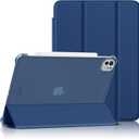 Wenlaty for iPad Pro 11 Inch Case (M5/M4) 2025/2024 6th/5th Generation, Super Slim & Lightweight Trifold Stand Protective Case with Clear Matte Hard PC Back and TPU Cover, Auto Sleep/Wake, Sea Blue