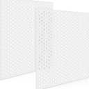 DoubleFill 2 Pack 2' x 2' Plastic Perforated Tiles with 1/2" Holes 24" x 24" White Drop Ceiling Tiles Plastic Ceiling Grid Covers