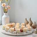 Hosley's 96 Pack of Ivory Unscented Clear Glass Filled Votive Candles