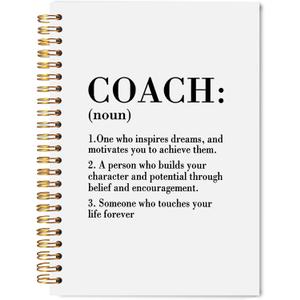 Coach Notebook Journal 5.5x8.3, Best Coaches Appreciation Gifts Journal Notebooks for Note Taking, Coach Thank You Gifts Hardcover Spiral Notebook