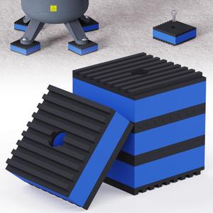 Anti Vibration Pads, 2" 2"7/8" Mechanical Vibration Damping Pads, Heavy Duty Rubber Isolation Pads, 3/8"Pre-Drill Hole Vibration Isolator Pad for Air Compressor