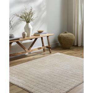 Livabliss x Our PNW Home Cascade Minimalist Striped Area Rug, 2'7" x 12', Light Brown