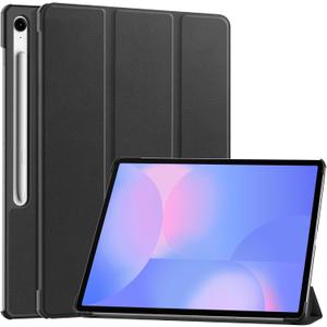 Lightweight Trifold Smart Case for Samsung Galaxy Tab S10 FE+/ S10 FE Plus 2025 13.1 Inch, Auto Wake/Sleep Cover with Stand Black