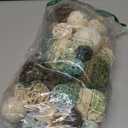 Riceshoot 2 Pack Decorative Balls Potpourri Bowl Filler Decor Natural Vase Bowl Filler Assorted Spherical Rattan Twigs Wicker Balls Cotton for Home Centerpiece(Blue)