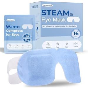 14 Packs Steam Eye Mask for Dry Eyes: Self Heating Moist Warm Compress for Stye & Digital Eye Strain - FSA&HSA Eligible -Disposable, No Microwave Needed, Travel Essential, Deep Sleep Relief, Unscented