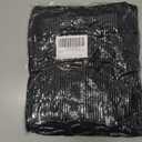 Womens Ribbed Pajama Sets Long Sleeve Top and Shorts Matching Lounge Set Loungewear Sweatsuit with Pockets (Black, L)