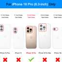 Hocase for iPhone 16 Pro Case 6.3", Heavy Duty Shockproof Protection Soft Silicone Rubber+Hard Plastic Bumpers Hybrid Protective Case for iPhone 16 Pro 2024 - When Purple Meets Blue