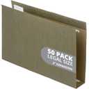 50 Extra Capacity Hanging File Folders, Heavy Duty, 2 Expansion Filing Folders, Designed for Bulky Files, Legal Charts, Manuals, and More, Standard Green, Legal Size, 50 Pack