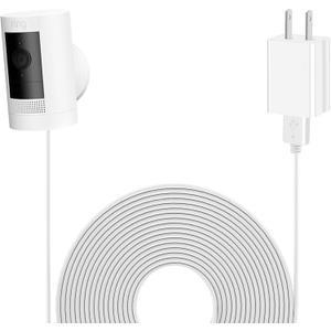 Camera Power Cord, Compatible with Ring Stick Up Cam 2nd/3rd Gen Battery/Plug in, Ring Spotlight Cam Battery/Plug in, 16Ft Long Cable, Waterproof (1Pack)