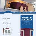ECOHUB Carry On Luggage Airline Approved, 21 Inch Height Softside Carry On Suitcase with Spring Shock-Absorbing Spinner Wheels, Lightweight Travel Luggage with TSA Lock, Fits 22x14x9 Carry-On Bag