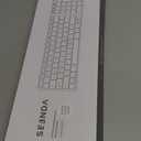 seenda Bluetooth Keyboard and Mouse for Mac, SKM64-2 Multi-Device Rechargeable Slim Wireless Keyboard Mouse Stainless Steel Full Size, Compatible with MacBook Pro/Air, iPad, Mac - White Rose Gold