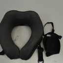 Neck Travel Pillow, Upgraded Memory Foam Pillow for Airplane, Machine Washable, Adjustable Flight Pillow, Suitable for Sleeping Airplane, Car, Office and Home