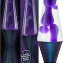 Lava The Original Lamp - 14.5" Black Iris Classic Liquid Motion Lamp - Purple Wax and Clear Liquid - Item #2425 