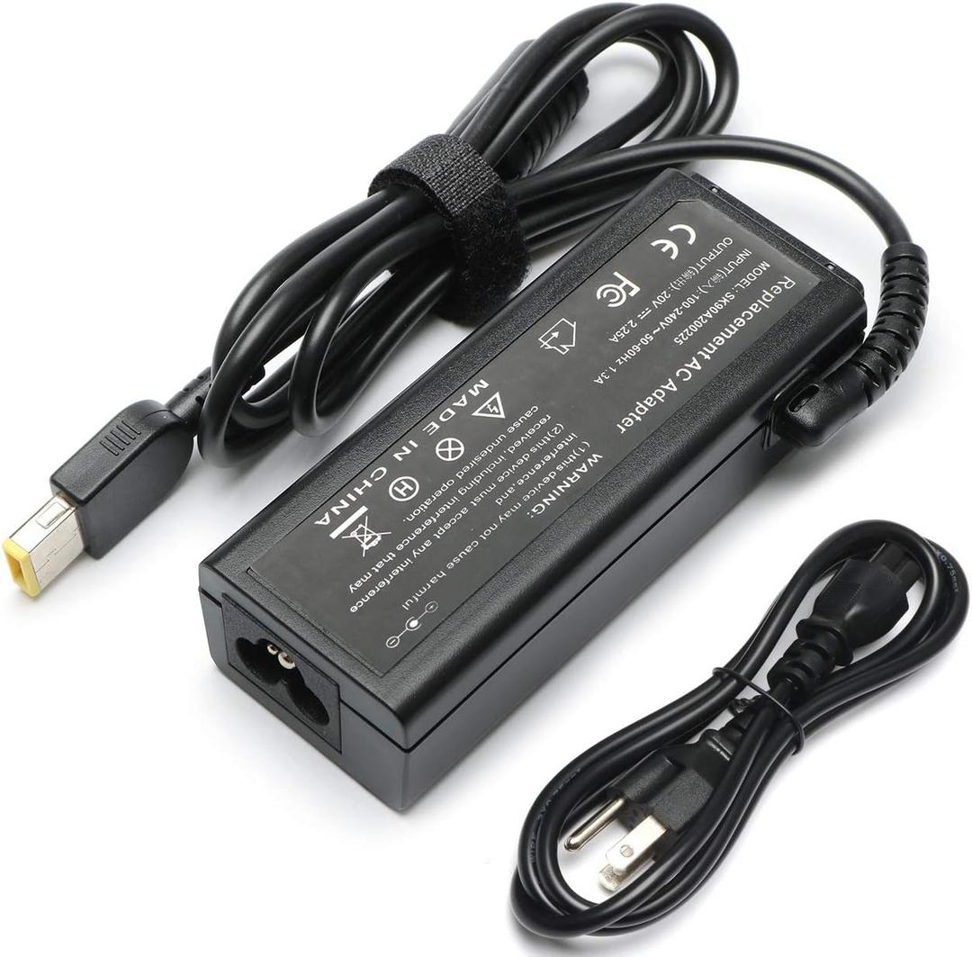 Charger Compatible for Lenovo ADLX45NCC2A ADLX45NLC3A ADLX45NCC3A ADLX45NDC3A ThinkPad X230s X240 X240S X250 X260 X270 T440 T440S Helix 45W 20V 2.25A AC Adapter Laptop Power Cord
