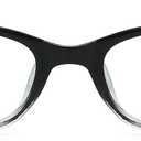 Trendy Rectangular Glasses for Women Men Narrow Square Blue Light Blocking Fake Eyewear Y2K Cosplay Glasses (Black gradient)