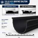 Garage Door Bottom Seal for Wayne Dalton 154448, Round Bead Weather Seal Replacement, 3" Wide, Fits Select Wayne Dalton & Compatible Doors, 10FT