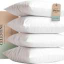 Celestine Queen Size Pillows Set of 4  Soft Down Alternative Microfiber Filling, Plush White 20x28 Bed Pillows for Side and Back Sleepers, Breathable, Supportive, Machine Washable Pillow Set