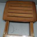 URFORESTIC Portable Shower Bench-Bamboo Folding Shower Stool Seat Chair Fully Assembled-Hold Up to 500 LBS, Large