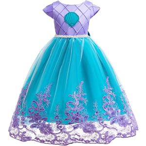 Dressy Daisy Princess Mermaid Costume Fancy Dress Up for Toddler Little Girls Halloween Birthday Party Outfits Size: 110