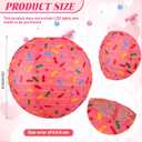 Panelee 12 Pcs Donut Paper Lanterns Party Decorations 8 Inch Hanging Round Hanging Paper Party Decorations for Holiday Indoor Outdoor Supplies