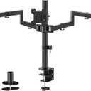 WALI Triple Monitor Mount, 3 Monitor Desk Mount for 13-27 inch Computer Screens, Holds up to 22 lbs, Triple Monitors Stand for Desk, with Tilt, Swivel, Rotation, VESA 75/100mm (M003S), Black