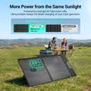 HQST 100W Ultra-Light Portable Solar Panel, N-Type 25% High Efficiency Solar Charger for Power Station & Solar Generator, IP67 Waterproof, Foldable with Kickstands for Camping, RV, Off-Grid