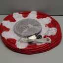 Outdoor Hanging Christmas Ornaments, Lighted Pop-Up Hanging Outdoor Holiday Ball Decoration, 8 Light Modes, Lighted Collapsible Holiday Decorations (Red)