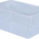 Wood Designs Cubby Storage Bin, Heavy Duty Plastic Containers for Kids Translucent Clear Cubby Tray Set of 20