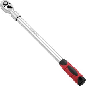 EWerk - Telescopic Ratchet Wrench - 1/2 Inch Drive, 72 Teeth - Extendable Handle 18-24 Inches - With 6 Locking Positions - Heavy Duty Retractable Socket Wrench with Long Handle - Torque 660 Nm