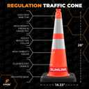 Xpose Safety 28 Inch Orange Slim Line Traffic Cones
Heavy Duty 10lb with 6" & 4" Collars, 4 Pack Multipurpose PVC Plastic Safety Cone for Parking, Soccer, Caution, Kids