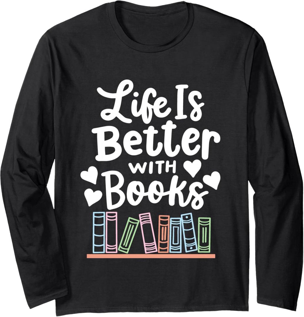 Librarian Library Books Reading Reader Long Sleeve T-Shirt, M
