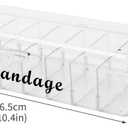 Bandaid Organizer Holder,8 Compartments Medicine Storage Box with Flip Cover,Multiple Compartments Band Aid Organizer,Bandaid Box for Elastic Bandage Wrap, Cotton Swabs(Clear)