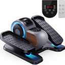 Under Desk Elliptical Exercise Machine, Electric Elliptical for Seniors with 10 Level Adjustable Resistance & Speeds, Quiet Portable Elliptical Machine with Remote for Home Office