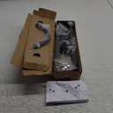 L Shaped Corner Shower Curtain Rod, Adjustable [24.3" - 47.6"] x [24.3" - 47.6"] 90 Degree Square Shower Curtain Rod with 12 Hooks & Ceiling Support for Bathroom Bathtub - Matte Black