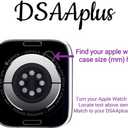 2 x DSAAplus Gold Case Cover Screen Protector Compatible With Apple Watch Band 38mm 40mm 41mm 42mm 44mm 45mm 49mm,Ultra Thin Scratch Resistant Overall Protective Cover