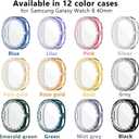 RICHONE [12Pack] Bling Case Compatible with Samsung Galaxy Watch 8 (2025) 40mm Screen Protector, HD Full Protection Flexible TPU Watch Bumper Cover Accessories for Samsung Watch 8 40mm
