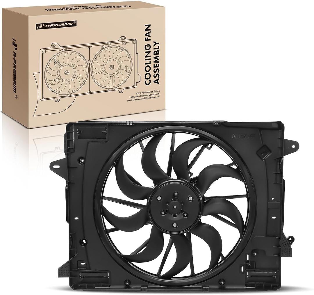 A-Premium Engine Radiator Cooling Fan Assembly with Brushless Motor | Compatible with Select Ford & Lincoln Models - Escape 2020-2023, Maverick 2022-2023, Corsair 2020-2023 - Replace# LX6Z8C607B