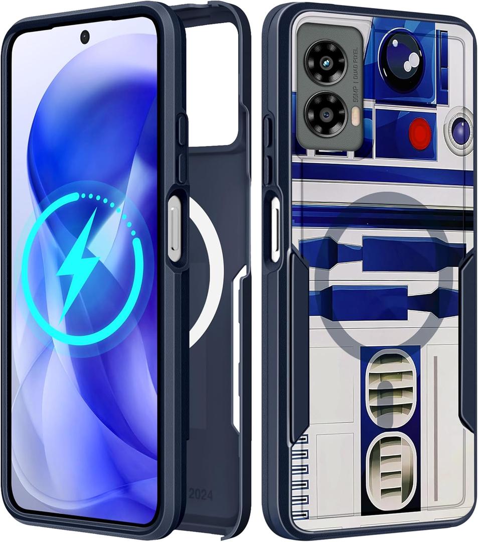 for Moto G 5G 2024 Case - Compatible with MagSafe Women Girls Boys Cute Magnetic Protective Phone Cover Cool Blue Unique Heavy Duty Shockproof Design for Motorola Moto G 5G 2024 Cases