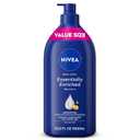 NIVEA Essentially Enriched Body Lotion for Very Dry Skin with Hyaluronic Acid, Almond Oil and Deep Nourishing Serum, 72-Hour Body Moisturizer, 33.8 Fl Oz Value Size Pump Bottle