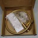 Self Adhesive Towel Ring And Toilet Paper Holder, Stainless Steel Bathroom Hardware Set (Gold)