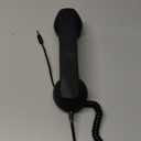 Retro Phone Handset, 3.5mm Jack Wire Cell Phone Receiver with Answer Button/Volume Keys, Handheld Old Telephone Headset for Mobile Phones/Cellphone/Smartphone (Black)