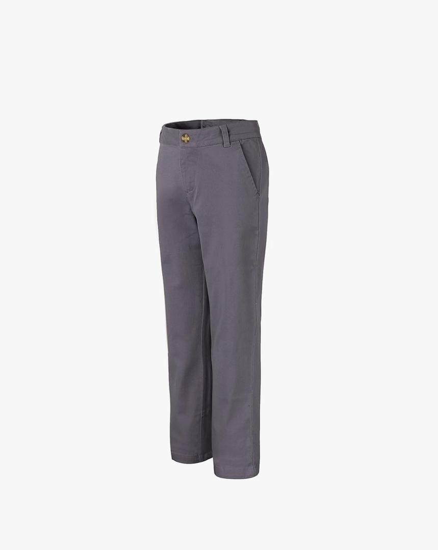 Bienzoe Girls School Uniform Pants: Adjustable Waist Cotton Stretch Slim Flat Front Big Kids Slacks( Size 38Wx30L)