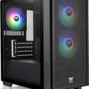 Thermaltake Versa H16 TG ARGB Black Micro ATX Tower Case; Tempered Glass Side Panel; 3 Pre-Installed ARGB Fans; CA-1Y8-00S1WN-02