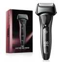 FNDNA Rechargeable Electric Razor for Men: Floating Foil Shavers with LED Display - Waterproof Wet Dry - 30° Precision Blades, Travel Lock