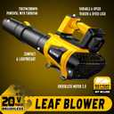 Cordless Leaf Blower Compatible with Dewalt 20V Battery(No Battery), 250MPH | 750CFM | 6 Speed Brushless Turbofan Powerful Electric Leaf Blowers for Lawn Care, Patio, Blowing Leaves (Tool Only)